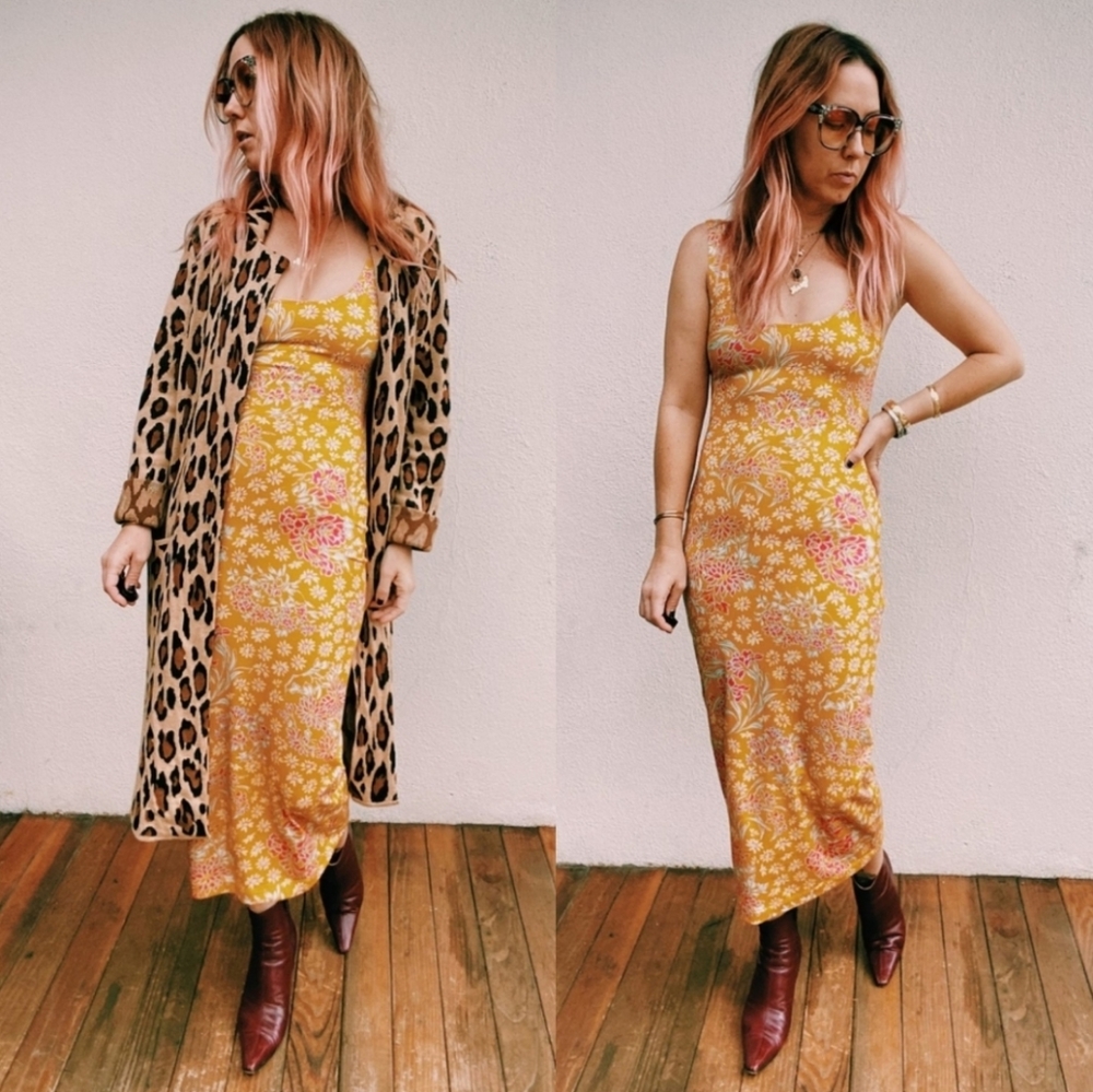 Novella Royale Yellow Floral Maxi Dress
